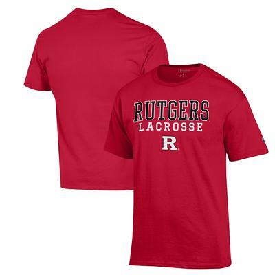 Men's Champion Gray Rutgers Scarlet Knights Track & Field Stack T-Shirt Size: Small