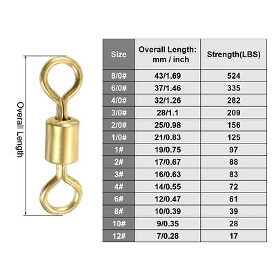 Fishing Swivels LBS Copper Rolling Terminal Tackle - Silver