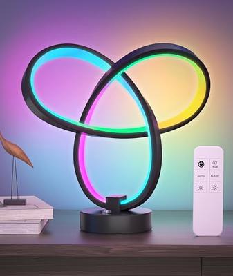 Zealbuer Modern Table Lamps, RGB+IC Color Changing Lamp with 16 Lighting  Modes, Remote and Touch Control Dimmable Spiral Table Lamp with Memory  Function, Cool Lamps for Bedroom, Gaming, Nightstand - Yahoo Shopping