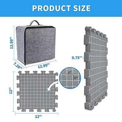  Blocking Mats for Knitting - Extra Thick Blocking Boards for  Wet and Steam Includes Grids for Crochet Projects or Needlepoint, Knitting  Mats with 100 T-pins and Non-Oven Storage Bag [9-Pack]