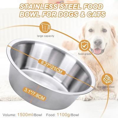 Siooko Elevated Dog Bowls for Large Dogs, Wood Raised Dog Bowl Stand with 2  Stainless Steel