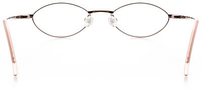 Optical Eyewear - Oval Shape, Metal Half Rim Frame - Prescription  Eyeglasses RX, Amber