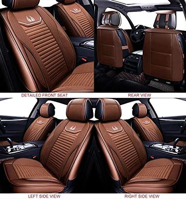 OASIS AUTO Car Seat Covers Accessories 2 Piece Front Premium Nappa Leather  Cushion Protector Universal Fit for Most Cars SUV Pick-up Truck, Automotive  Vehicle Auto Interior Décor (OS-009 Black) : Automotive 