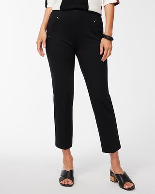 Chico's Juliet Ponte Jacquard Ankle Pants