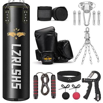  Senston Heavy Unbreakable Punching Bag Unfilled Empty Boxing  Bag with Sturdy Metal Set idear for Beginners or Advanced Players for MMA,  Muay Thai Kickboxing Home Gym Daily Training-Blue : Sports