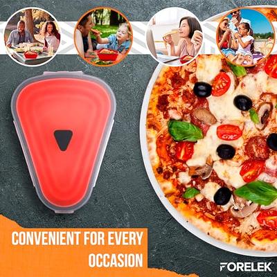 PIZZA PACK The Perfect Reusable Pizza Storage Container with 5 Microwavable  Serving Trays - BPA-Free Adjustable Pizza Slice Container to Organize 