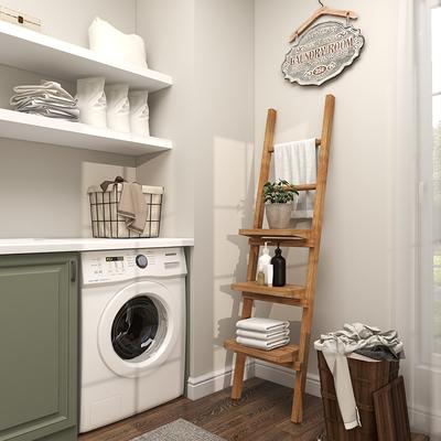 5-Tier Wood Over The Washer and Dryer Storage Shelf for Laundry Room -  Yahoo Shopping