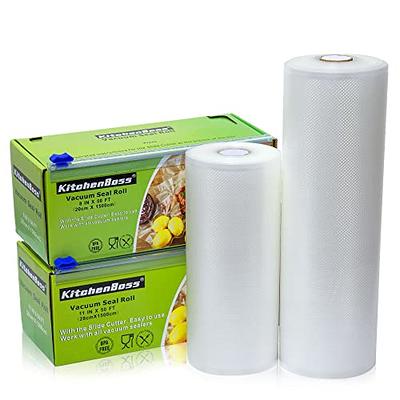  FoodSaver Vacuum Sealer Bags for Extra Large Items, Rolls for  Custom Fit Airtight Food Storage and Sous Vide, 11 x 16' (Pack of 2) :  Home & Kitchen