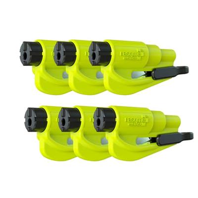 resqme Pack of 6 The Original Emergency Keychain Car Escape Tool, 2-in-1 Seatbelt  Cutter and Window Breaker, Made in USA, Yellow - Compact Emergency Hammer -  Yahoo Shopping