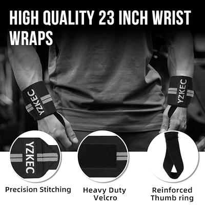 YZKEC Weightlifting Wrist Wraps with Thumb Loop，Best Wrist Support Braces  for Weight Lifting, Bodybuilding, Strength Training，Lifting Straps for  Women and men （Pair），Grey - Yahoo Shopping