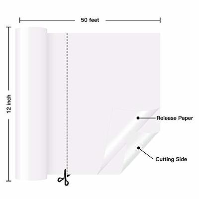 HTVRONT White Permanent Vinyl for Cricut - 12 x 50 FT White Vinyl Roll,  Adhesive Vinyl Sheets for Cricut, Silhouette and Cameo Cutters - Yahoo  Shopping