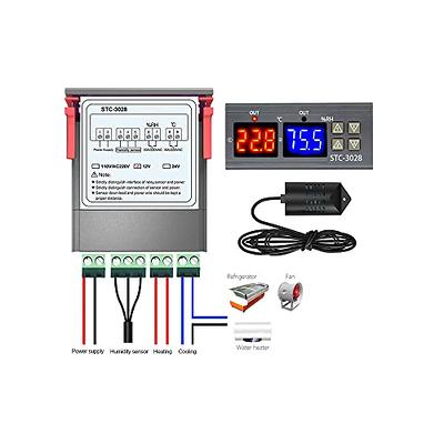 SENSTREE Temperature and Humidity Controller Outlet Plug-in Thermostat  Humidistat Reptile Humidity Controller Greenhouse Thermostat Dual Stage  Pre-Wired Electronic Temperature and Humidity Controller - Yahoo Shopping