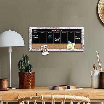  DOLLAR BOSS Chalkboard 36''X 24'' White Rustic Wood Framed  Large Chalk Board for Wall Hanging Blackboard Memo Board Bulletin Menu  Board Non-Magnetic for Kitchen,Coffee Shops, Restaurants : Office Products