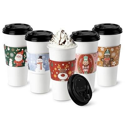 72pcs 6 Designs 16 oz Christmas Paper Cups