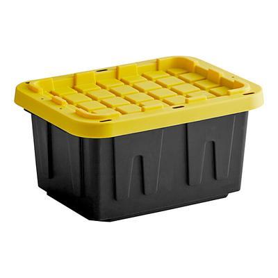 Office Depot Brand by Greenmade Professional Storage Totes 23 Gallon  BlackYellow Pack Of 4 Totes - Office Depot