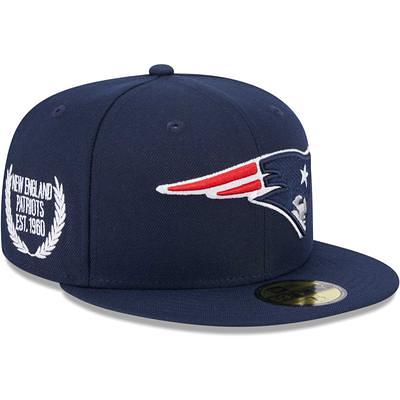 New Era Navy New England Patriots 2022 Sideline 9FIFTY Ink Dye Snapback Hat