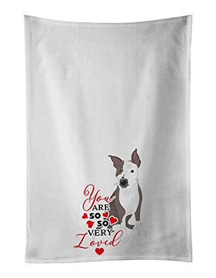 BULL TERRIER Face Towel Monogram Black