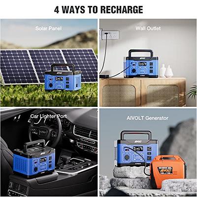  AIVOLT Portable Power Station 800W Solar Generator 892Wh with 3  AC Outlets, 2 USB-C Ports, 2 Fast Charge Ports, Wireless Charging, Electric  Battery for Home Use Outdoor Camping/Hikng/Fishing : Patio, Lawn