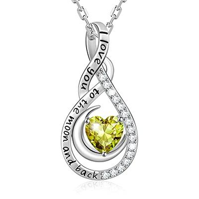 Jowaia Birthstone Necklaces for Women 925 Sterling Silver Dainty