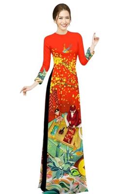 Vietnamese Traditional Ao Dai For Women, Ao Dai For Women, Vietnamese Dress  For Women, Ao Dai Dress For Women (M)