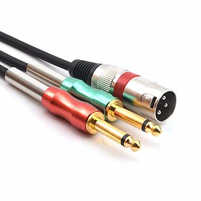 SiYear 6.6FT XLR 3 Pin Male to Double 6.35mm 1/4