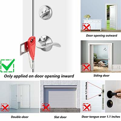 AceMining Portable Door Lock Home Security Door Lock Travel Lockdown Locks  for Additional Safety and Privacy Perfect for Traveling Hotel Home  Apartment College 