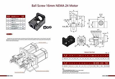 Mssoomm 16mm CNC Ballscrew Kit SFU1610 RM1610 Anti-Backlash Ball