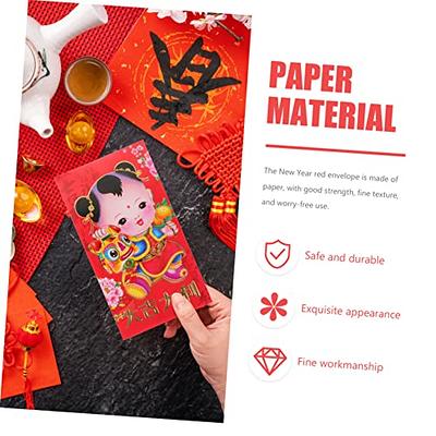 100 Pcs Self-Adhesive Chinese New Year Lucky Money Red Envelopes Hong Bao  for Wedding Party