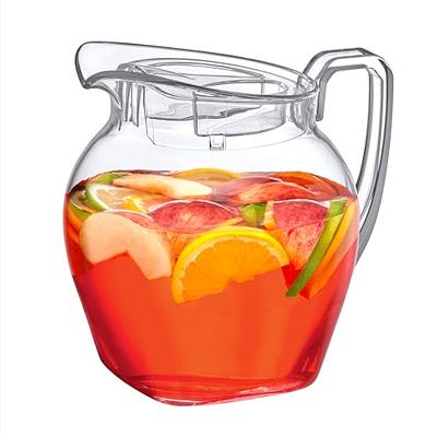 Plastic Water Carafe With Flip Top Lids, Square Base Heavy Duty Water  Containers, Beverage Pitcher For Water, Tea, Juice, Milk, Lemonade And  Other Beverages, - Temu