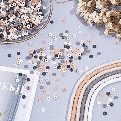 White Clay Beads, 2100 PCS Heishi Vinyl Beads, Flat Round Polymer Clay  Spacer Beads for DIY Jewelry Making Bracelets Necklace (6mm)