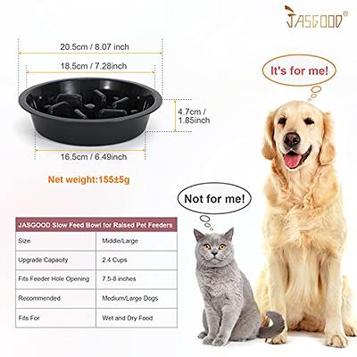 JASGOOD Large Slow Feeder Dog Bowl Slow Eating Bowl Slow Feeding Non-Slip  Puzzle Bowl Dog Feeder Bowl Anti-Choking Dog Bowl, A-Black, Large