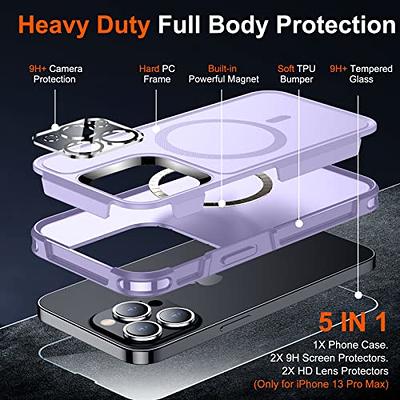  TAURI 5-in-1 for Samsung Galaxy S23 Ultra Case Clear, [Not  Yellowing] with 2 TPU Film Screen Protector + 2 Camera Lens Protector,  [Military Grade Drop Protection] Shockproof Slim for S23 Ultra Case