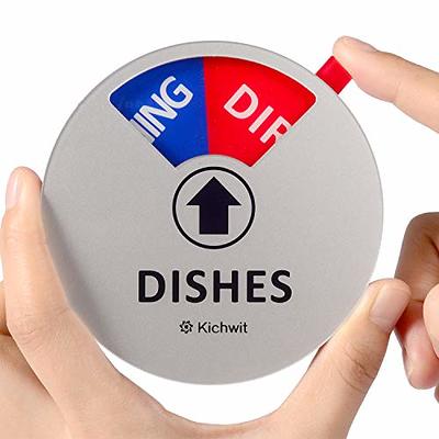 Clean-Dirty-Running dishwasher magnet (on white)