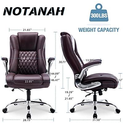 High Back Office Chair with Lifting Headrest - Flip Arms Adjustable  Built-in Lumbar Support, Executive Computer Desk Chair Home Office Work  Chairs, Thick Padded, Strong Metal Base, Ergonomic Design - Yahoo Shopping