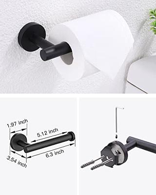 Industrial Farmhouse Toilet Roll Paper Holder Black Rustic Towel