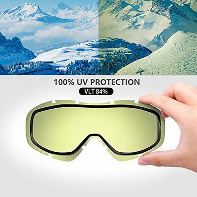 OutdoorMaster OTG Ski Goggles - Over Glasses Ski/Snowboard Goggles for Men,  Women & Youth - 100% UV Protection (Black Frame + VLT 84% Yellow Lens) -  Yahoo Shopping