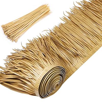 Yilloog Palm Thatch Roll Palm Thatch Runner Roll Mexican Style Straw Roof  Thatch Panels Tiki Hut