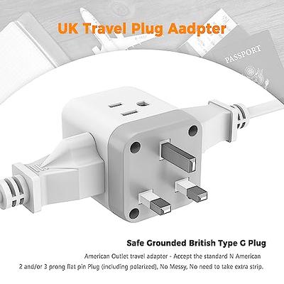 USA to UK British England Scotland London Travel Plug Adapter with 2  USB-Type G