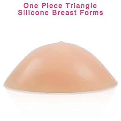 One Pair Triangle Silicone Breast Forms Mastectomy Prosthesis Bra Enhancer  Inserts Concave Bra Pads