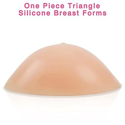 One Pair Triangle Silicone Breast Forms Mastectomy Prosthesis Bra