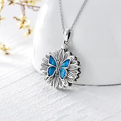DIY Blue Morpho Butterfly Cremation Jewelry Urn Necklace Sympathy Gift –  InFusion Glass