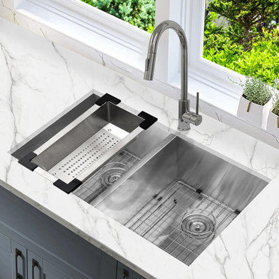 KBFmore Stainless Steel Workstation Kitchen Sink with Sink