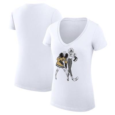 New Era Girls Detroit Tigers White Pinstripe V-Neck T-Shirt