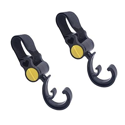 Baby Stroller Hooks for Toys, Stroller Hooks Universal Diaper Bag Hook for Stroller 360 Rotation Large Stroller Hooks for Shopping Strong Load-Bearing