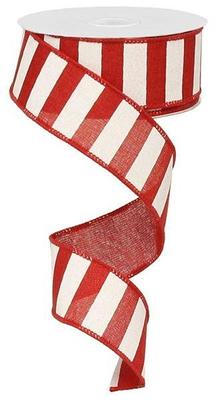 2.5in Scalloped Edge Gingham Ribbon: Red 10 Yard 