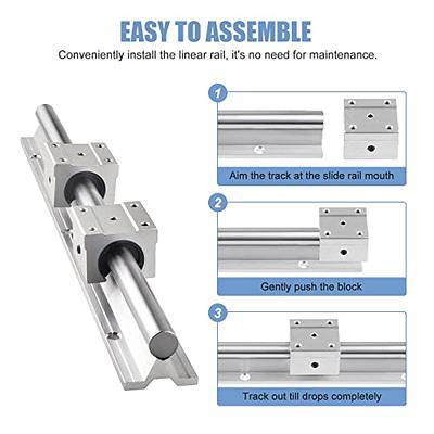 CNCMANS Linear Rail 2PCS SBR12 400mm Fully Supported Linear Rail