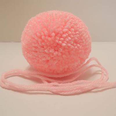 Single Large Yarn Pompoms 3 inch Pom Poms with Tails for Crafts or Decor in  the Color of Your Choice (Baby Pink) - Yahoo Shopping