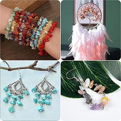 1760PCS Jewelry Making Kit 24 Colors Crystals Beads for Ring Making Kits  with Gemstone Chip Beads