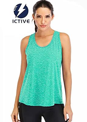  ICTIVE Workout Tops for Women Loose fit Racerback Tank Tops for  Women Mesh Backless Muscle Tank Running Tank Tops Workout Tank Tops for Women  Yoga Tops Athletic Exercise Gym Tops Apricot