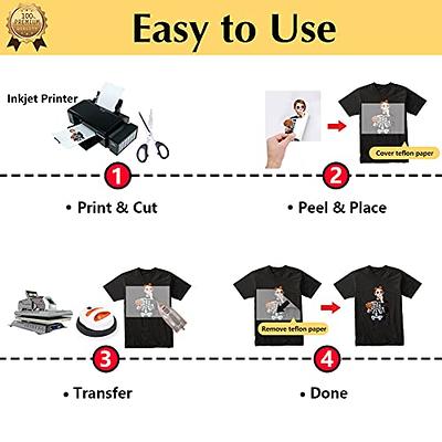 TransOurDream Laser No-Cut Dark Heat Transfer Paper for T Shirts